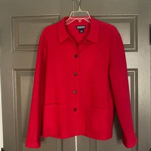 Valentine Red Lands End Wool Jacket